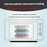 Plastic Split Microwaveable Oven Lunch Box With Stainless Steel Tableware - Image 7
