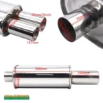 Automobile Exhaust Pipe Stainless Steel Modified Universal Straight-row Tail Drum - Image 2