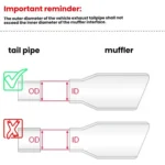 76MM Automotive Stainless Steel Double-layer Muffler Exhaust Pipe - Image 6