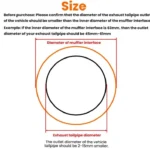 76MM Automotive Stainless Steel Double-layer Muffler Exhaust Pipe - Image 7