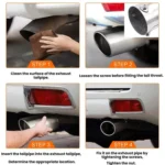 76MM Automotive Stainless Steel Double-layer Muffler Exhaust Pipe - Image 10