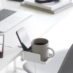 Adjustable Clamp-On Desktop Cup Holder Organizer For Phone, Remote, Plants, Water Bottle - Image 2
