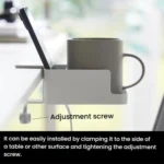 Adjustable Clamp-On Desktop Cup Holder Organizer For Phone, Remote, Plants, Water Bottle - Image 5