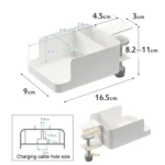 Adjustable Clamp-On Desktop Cup Holder Organizer For Phone, Remote, Plants, Water Bottle - Image 9