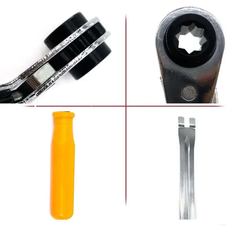 TBD06061402_2.webp 2pcs Automatic Slack Adjuster Release Tool + 5/16 Inch Square Ratchet Wrench For Air Brake System - Image 3