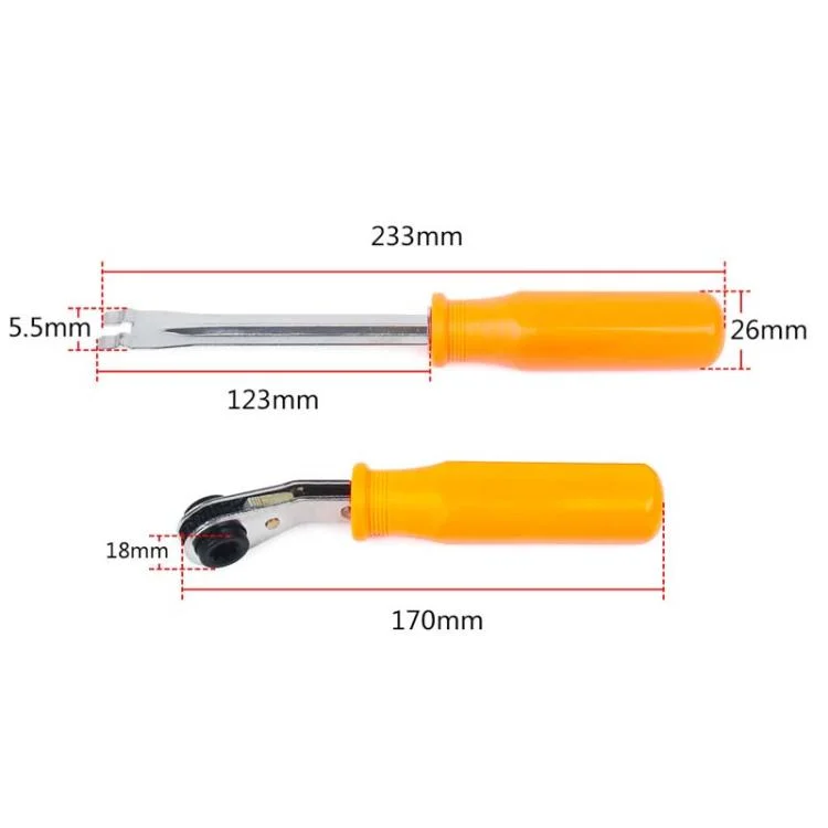 TBD06061402_3.webp 2pcs Automatic Slack Adjuster Release Tool + 5/16 Inch Square Ratchet Wrench For Air Brake System - Image 4