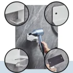 Wall-Mounted Hair Dryer Holder with Cord Organizer Bathroom Storage for Blow Dryer - Image 5