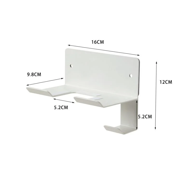 TBD06061409_B5.webp Wall-Mounted Hair Dryer Holder with Cord Organizer Bathroom Storage for Blow Dryer - Image 6