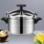 Aluminum Alloy Pressure Cooker with Secure Locking Lid, Explosion-Proof Design for Gas Stovetops - Image 2