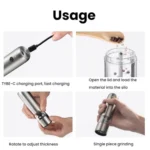 Portable Mini Electric Pepper Sea Salt Grinder - Image 8