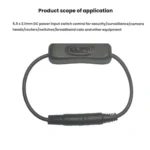 2pcs 5.5x2.1mm Male Female Connection Cable DC Switch Cable 304 Switch Power Cable - Image 2