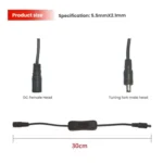 2pcs 5.5x2.1mm Male Female Connection Cable DC Switch Cable 304 Switch Power Cable - Image 5
