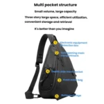 BANGE FW-232 Men Rreast Bag Large Capacity Outdoor Riding Backpack Shoulder Crossbody Bag - Image 8