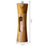 8 inch Acrylic Pepper Grinder Pagoda-shaped Wooden Kitchen Pepper Mill - Image 8