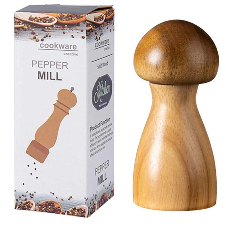 TBD0606154301_1.webp Mushroom Shaped Pepper Grinder Wooden Kitchen Grinding Tool - Image 10