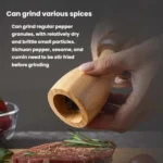 Mushroom Shaped Pepper Grinder Wooden Kitchen Grinding Tool - Image 3
