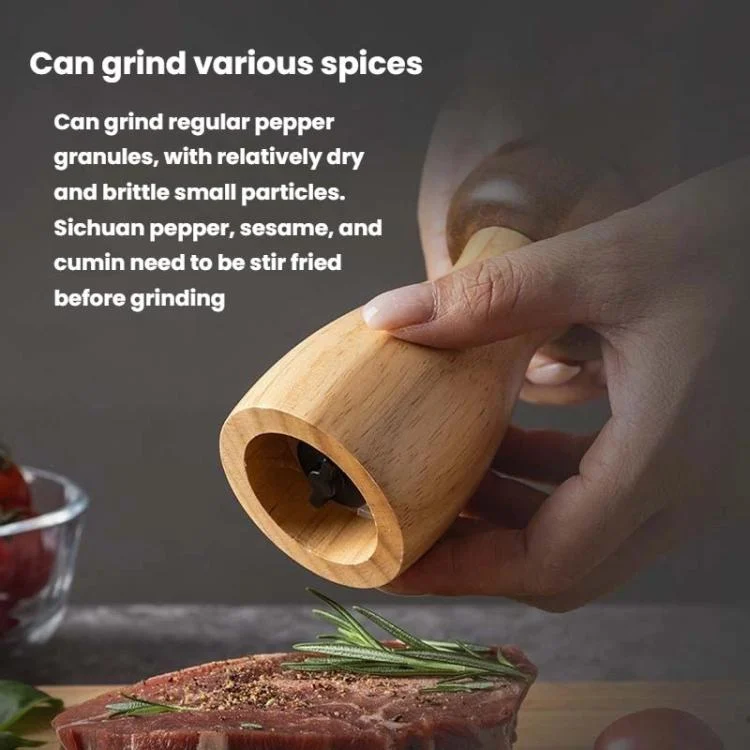 TBD06061543_B2.webp Mushroom Shaped Pepper Grinder Wooden Kitchen Grinding Tool - Image 3