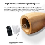 Mushroom Shaped Pepper Grinder Wooden Kitchen Grinding Tool - Image 7