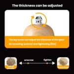 Round Head Manual Pepper Mill Ceramic Core Kitchen Tool - Image 6