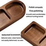 Solid Wood Dipping Dish Beef Barbecue Hot Pot Kimchi Flavor Snack Plate - Image 6