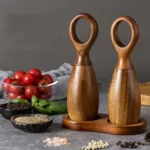 7 Inch Manual Acacia Wood Ceramic Core Grinder Multi Purpose Grinder - Image 2