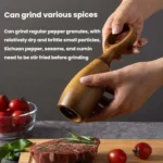 7 Inch Manual Acacia Wood Ceramic Core Grinder Multi Purpose Grinder - Image 3