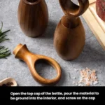 7 Inch Manual Acacia Wood Ceramic Core Grinder Multi Purpose Grinder - Image 4