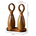 7 Inch Manual Acacia Wood Ceramic Core Grinder Multi Purpose Grinder - Image 9