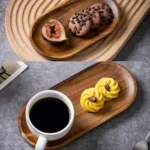 Cassia Wood Tea Tray Fruit Dessert Plate - Image 2