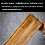 Cassia Wood Tea Tray Fruit Dessert Plate - Image 3