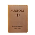 Crazy Horse Leather Passport Holder Ticket Case Travel Document Organizer For Men & Women