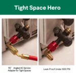 R410 To R22 Refrigerant Conversion Adapter 90-degree Elbow Fitting Brass HVAC Service Connector for Air Conditioner & Freezer Charging - Image 4