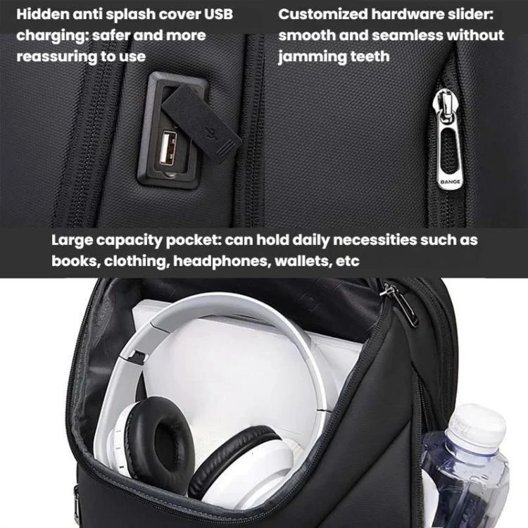TBD06061595_B10.webp BANGE BG-2517 Men Business Pack Large Capacity Computer Travel Backpack - Image 11