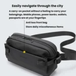 BANGE BG-7837 Men Commuter Durable Waist Bag Single Shoulder Crossbody Bag - Image 5