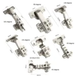 Cabinet Door Hinges Hydraulic Damp Buffer Furniture Hinges - Image 6
