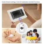 7-inch Digital Frame Calendar Day Clock With 3 Medication Alerts, 5 Custom Alarms, Multi-Language Support - Image 5