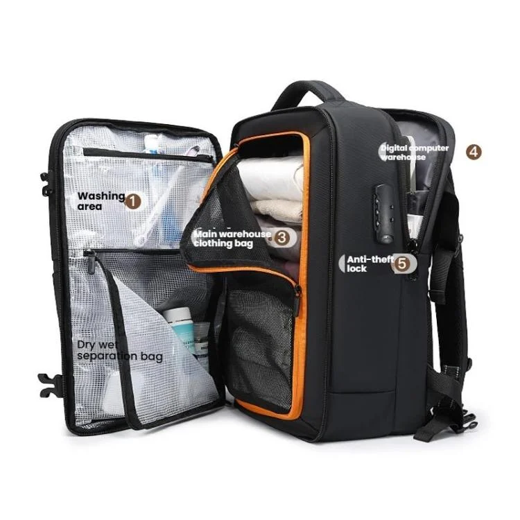 TBD06061702_B2.webp BANGE BG-7875 Large Capacity Shoulder Bag Business Travel Multifunctional Computer Backpack - Image 3