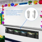 4 Grids File Storage Hanging Bag Horizontal Wall Mount For Under Classroom Whiteboard - Image 4