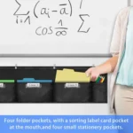 4 Grids File Storage Hanging Bag Horizontal Wall Mount For Under Classroom Whiteboard - Image 5