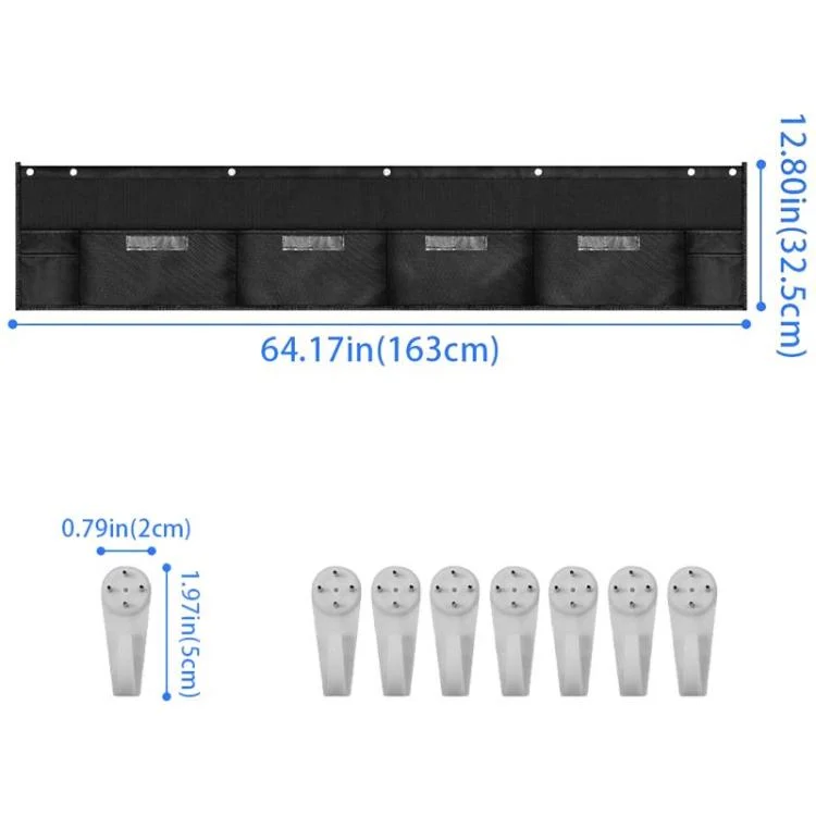 TBD06061740_B5.webp 4 Grids File Storage Hanging Bag Horizontal Wall Mount For Under Classroom Whiteboard - Image 6
