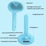 Pet Blue Light Antibacterial Spray Massage Knot Comb - Image 3