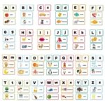 Children Early Education Letter Cards Phonics Word Cards Word Flash Cards Teaching Aids