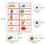 Children Early Education Letter Cards Phonics Word Cards Word Flash Cards Teaching Aids - Image 4