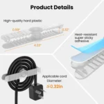 AhaStyle DD-06 6pcs Kitchen Self-Adhesive Cable Organizer Cable Holder - Image 4