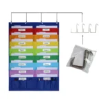 Book Magazine Storage Hanging Bag Wall Mounted File Storage Pouch Rainbow Hanging Bag - Image 4
