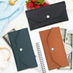 PU Leather Wallet Business Card Holder Card Case Envelope Card Bag - Image 2