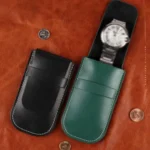 Watch Storage Bag Mechanical Watches Scratch Resistant Leather Case For Travel Storage - Image 2