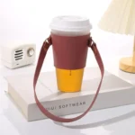 For 600/710/830ml Straw Cups Leather Portable Cup Covers - Image 3