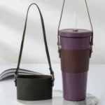 For 600/710/830ml Straw Cups Leather Portable Cup Covers - Image 4