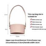 For 600/710/830ml Straw Cups Leather Portable Cup Covers - Image 5
